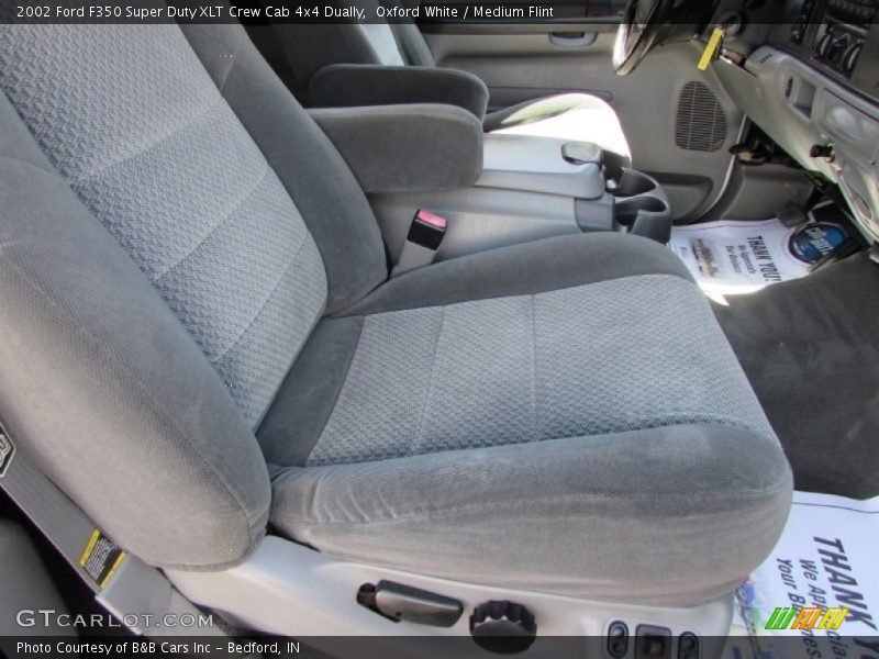 Oxford White / Medium Flint 2002 Ford F350 Super Duty XLT Crew Cab 4x4 Dually