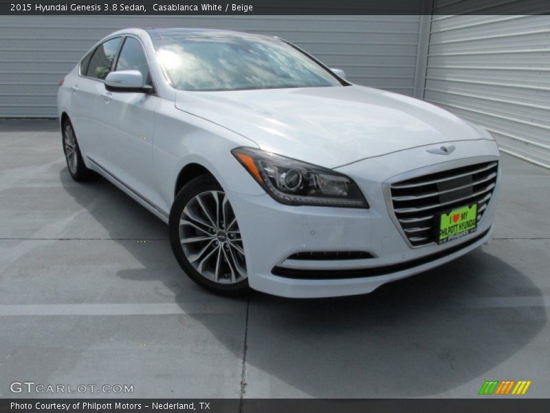 Casablanca White / Beige 2015 Hyundai Genesis 3.8 Sedan