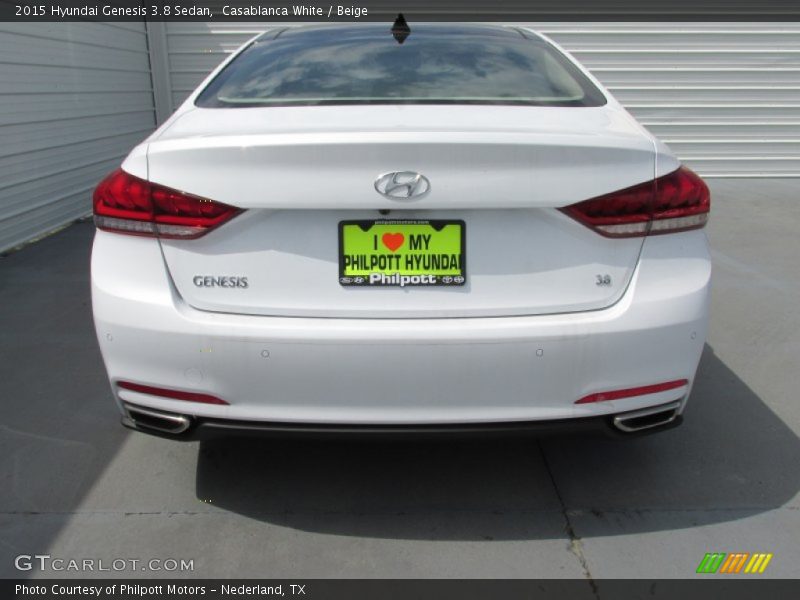 Casablanca White / Beige 2015 Hyundai Genesis 3.8 Sedan