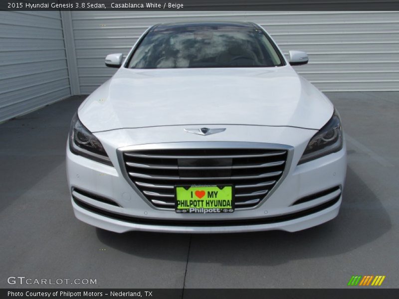 Casablanca White / Beige 2015 Hyundai Genesis 3.8 Sedan