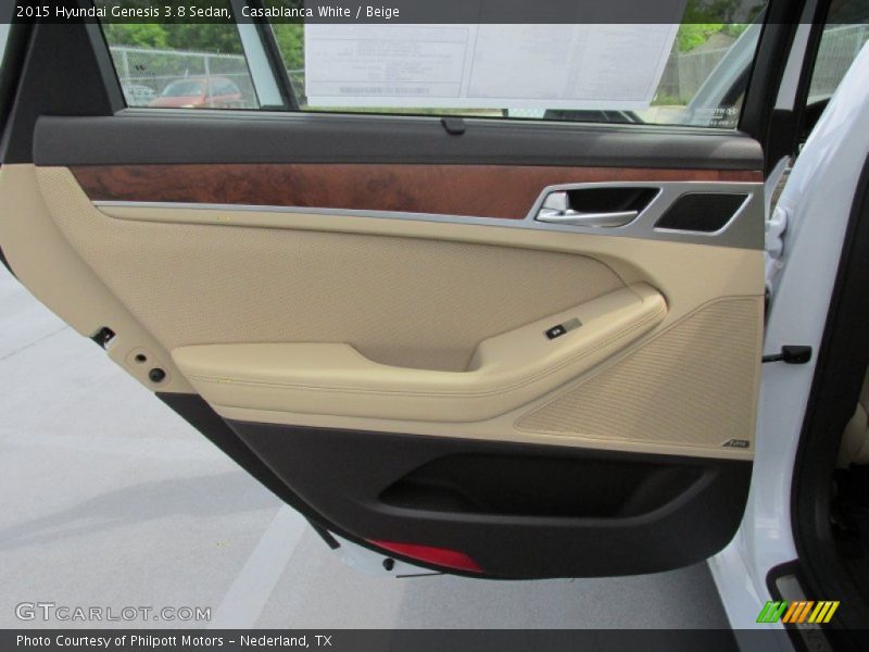 Casablanca White / Beige 2015 Hyundai Genesis 3.8 Sedan