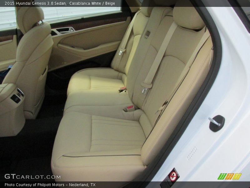 Casablanca White / Beige 2015 Hyundai Genesis 3.8 Sedan