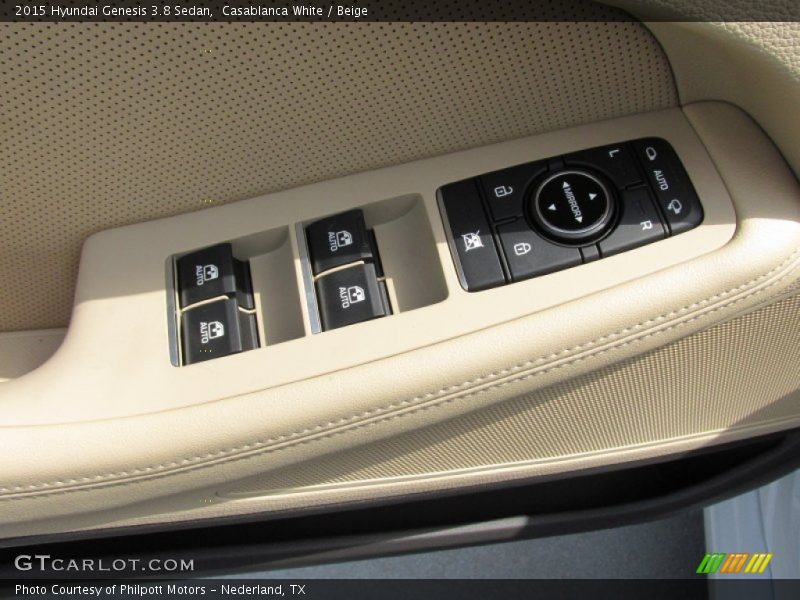 Casablanca White / Beige 2015 Hyundai Genesis 3.8 Sedan