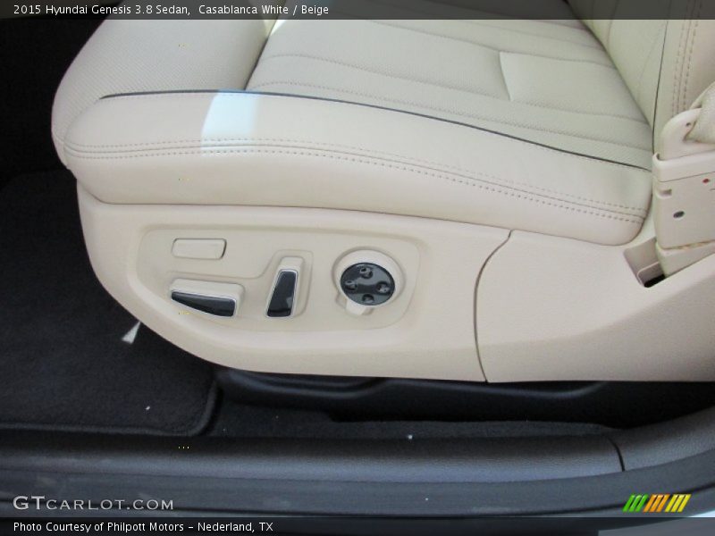 Casablanca White / Beige 2015 Hyundai Genesis 3.8 Sedan