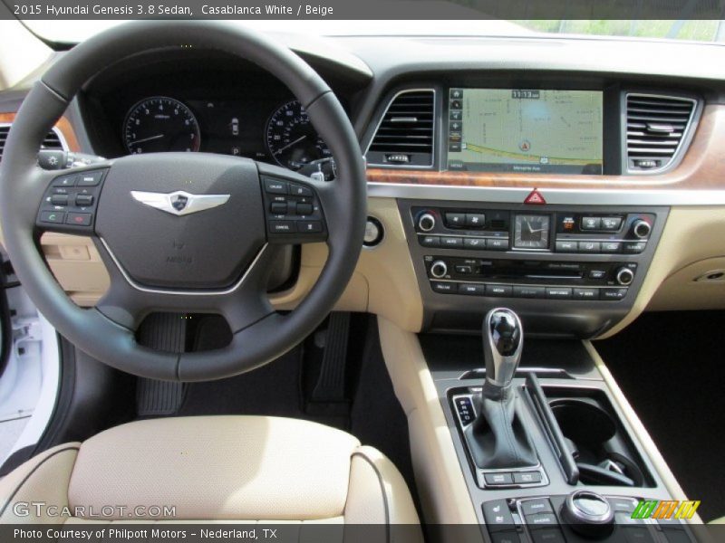 Casablanca White / Beige 2015 Hyundai Genesis 3.8 Sedan