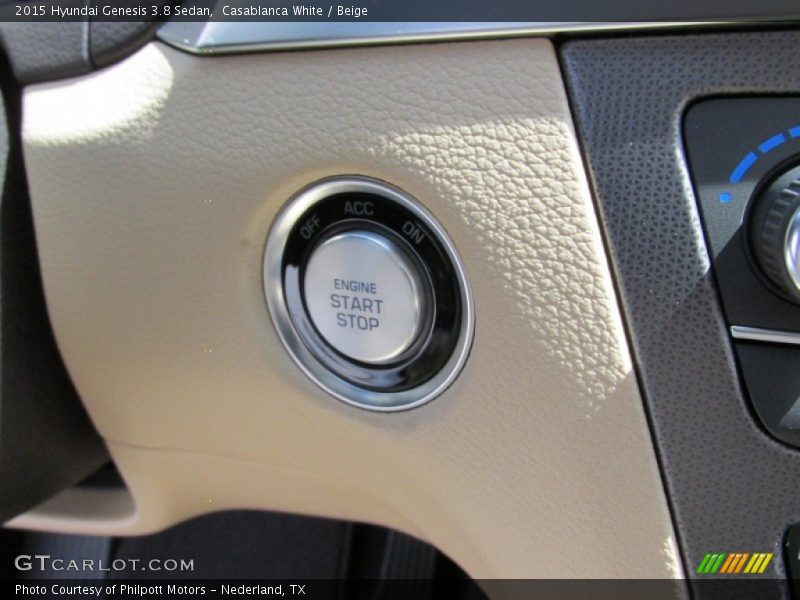 Casablanca White / Beige 2015 Hyundai Genesis 3.8 Sedan