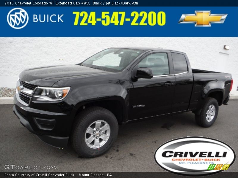 Black / Jet Black/Dark Ash 2015 Chevrolet Colorado WT Extended Cab 4WD
