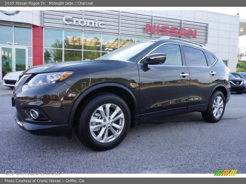 Midnight Jade / Charcoal 2015 Nissan Rogue SV
