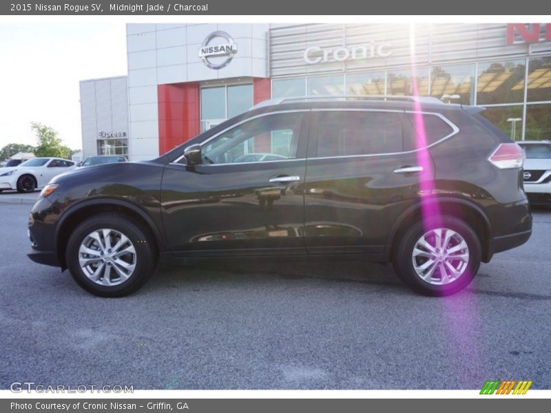 Midnight Jade / Charcoal 2015 Nissan Rogue SV