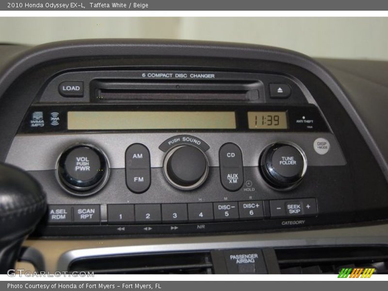 Taffeta White / Beige 2010 Honda Odyssey EX-L