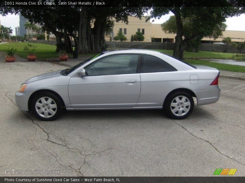 Satin Silver Metallic / Black 2001 Honda Civic EX Coupe