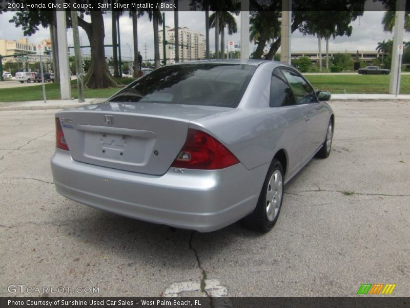 Satin Silver Metallic / Black 2001 Honda Civic EX Coupe