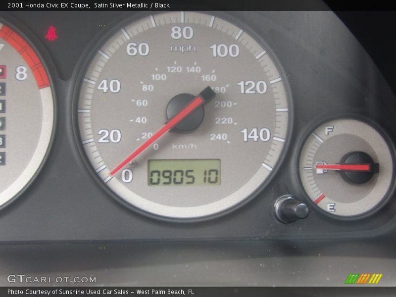 Satin Silver Metallic / Black 2001 Honda Civic EX Coupe