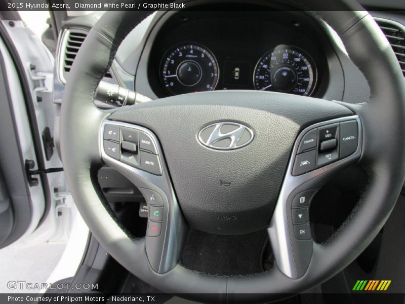 Diamond White Pearl / Graphite Black 2015 Hyundai Azera