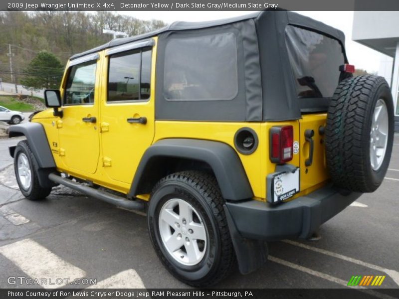 Detonator Yellow / Dark Slate Gray/Medium Slate Gray 2009 Jeep Wrangler Unlimited X 4x4