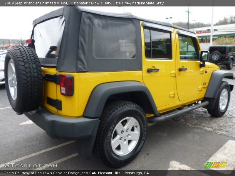Detonator Yellow / Dark Slate Gray/Medium Slate Gray 2009 Jeep Wrangler Unlimited X 4x4