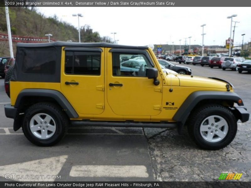 Detonator Yellow / Dark Slate Gray/Medium Slate Gray 2009 Jeep Wrangler Unlimited X 4x4