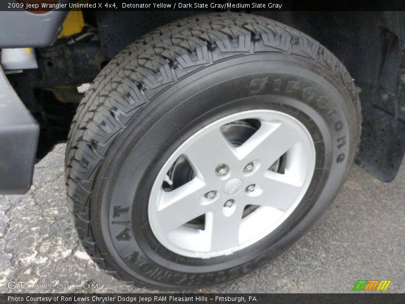 Detonator Yellow / Dark Slate Gray/Medium Slate Gray 2009 Jeep Wrangler Unlimited X 4x4