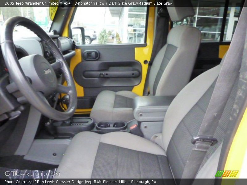 Detonator Yellow / Dark Slate Gray/Medium Slate Gray 2009 Jeep Wrangler Unlimited X 4x4