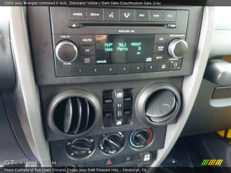 Detonator Yellow / Dark Slate Gray/Medium Slate Gray 2009 Jeep Wrangler Unlimited X 4x4