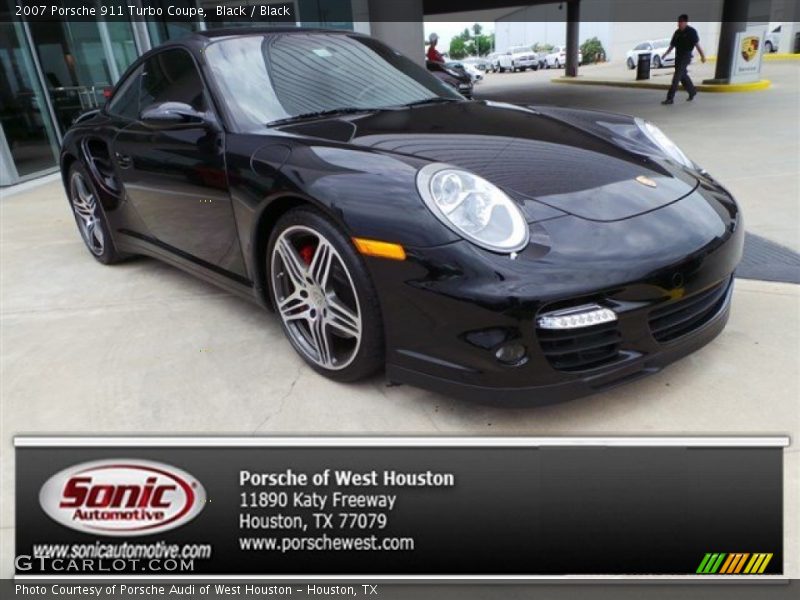 Black / Black 2007 Porsche 911 Turbo Coupe