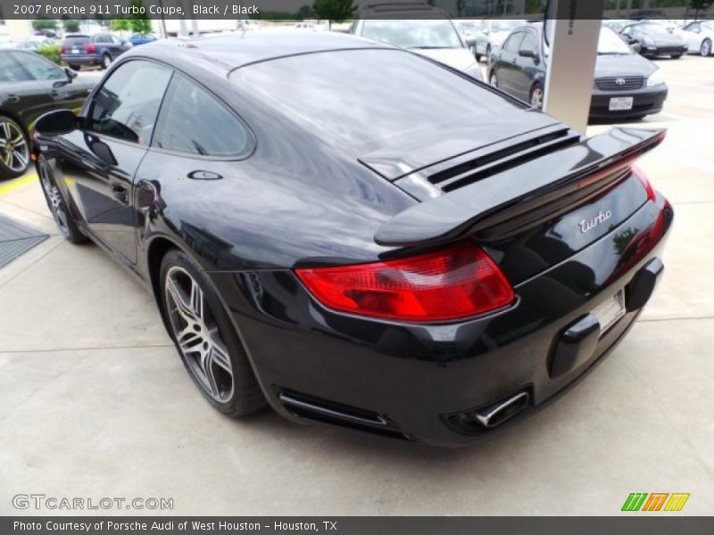 Black / Black 2007 Porsche 911 Turbo Coupe