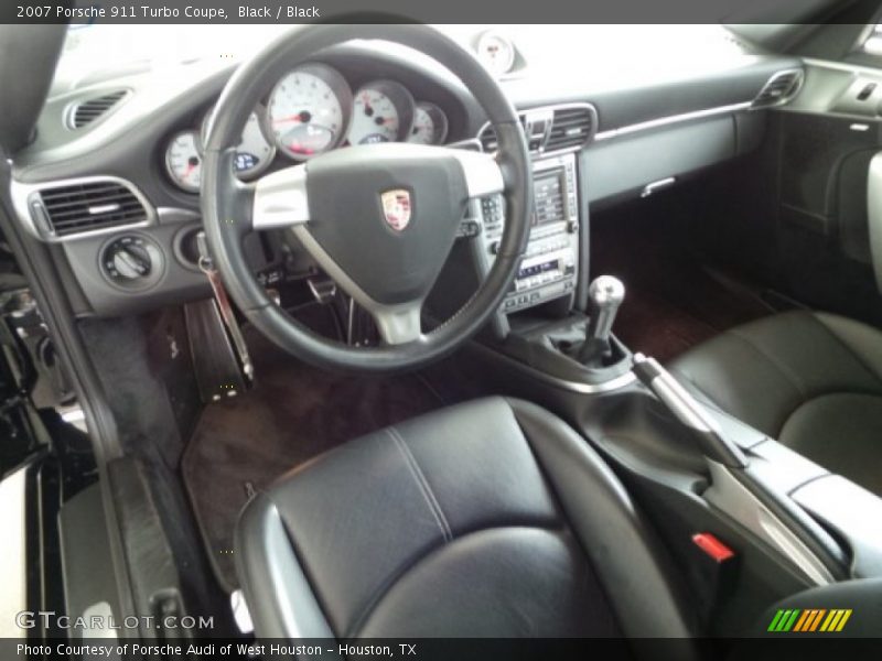 Black / Black 2007 Porsche 911 Turbo Coupe