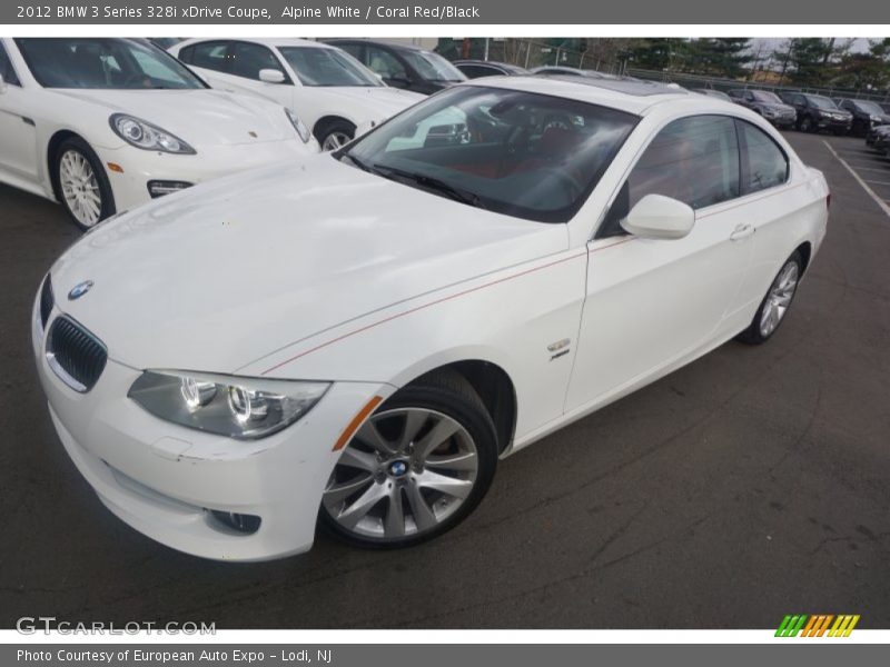 Alpine White / Coral Red/Black 2012 BMW 3 Series 328i xDrive Coupe