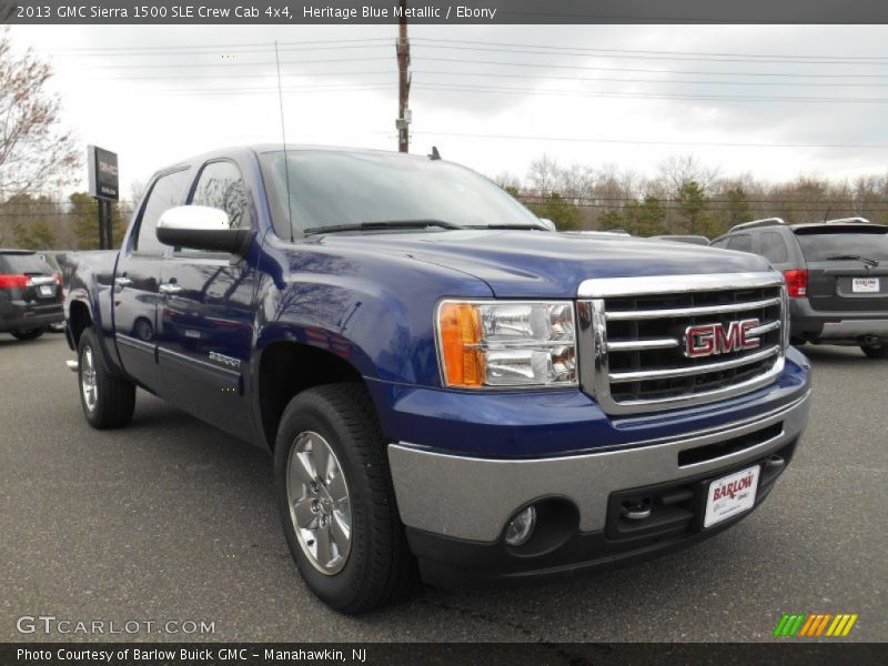 Heritage Blue Metallic / Ebony 2013 GMC Sierra 1500 SLE Crew Cab 4x4