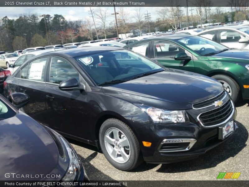 Black Granite Metallic / Jet Black/Medium Titanium 2015 Chevrolet Cruze LT