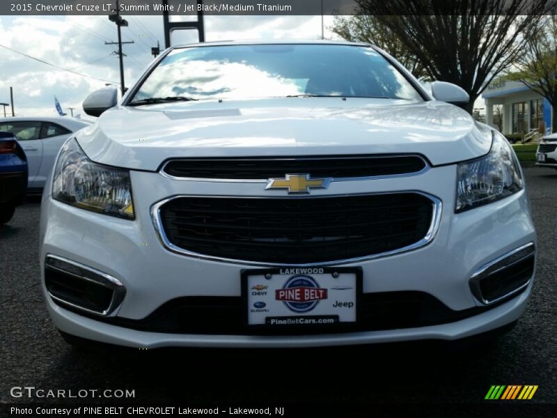 Summit White / Jet Black/Medium Titanium 2015 Chevrolet Cruze LT