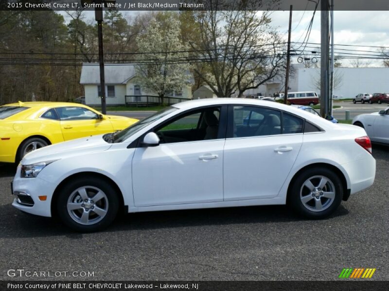 Summit White / Jet Black/Medium Titanium 2015 Chevrolet Cruze LT