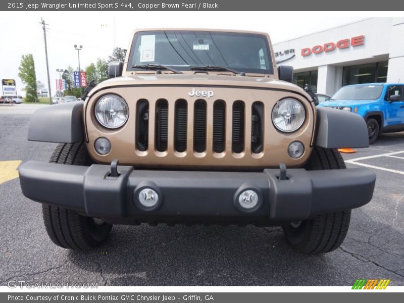 Copper Brown Pearl / Black 2015 Jeep Wrangler Unlimited Sport S 4x4