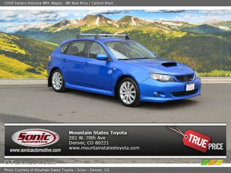 WR Blue Mica / Carbon Black 2008 Subaru Impreza WRX Wagon