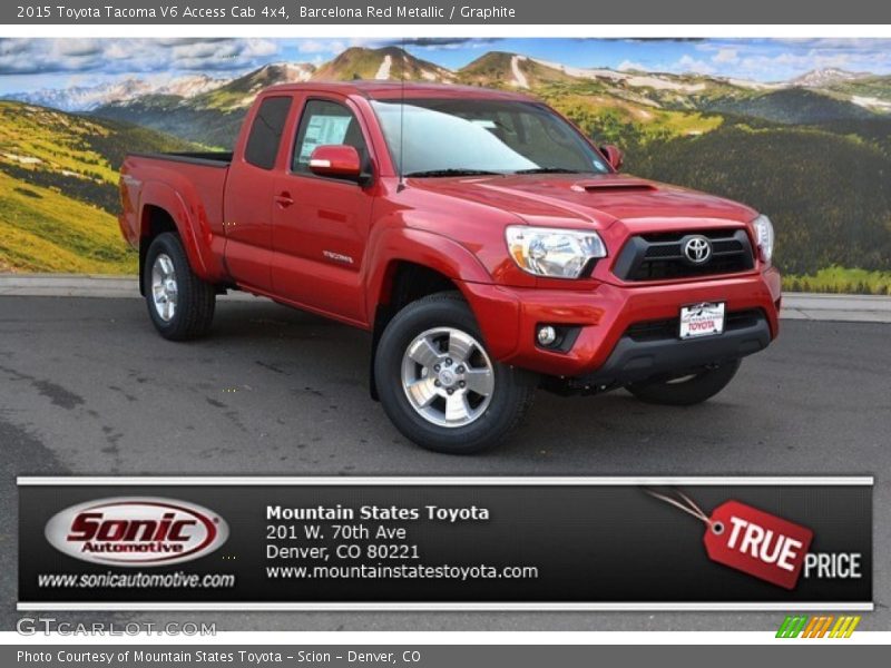 Barcelona Red Metallic / Graphite 2015 Toyota Tacoma V6 Access Cab 4x4