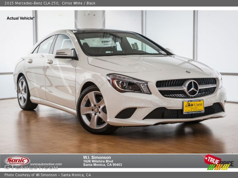 Cirrus White / Black 2015 Mercedes-Benz CLA 250