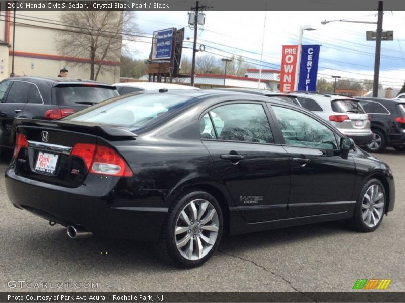 Crystal Black Pearl / Black 2010 Honda Civic Si Sedan