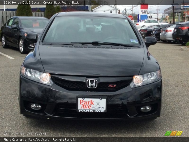 Crystal Black Pearl / Black 2010 Honda Civic Si Sedan