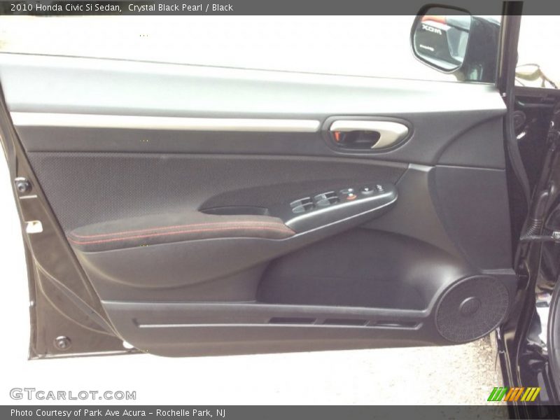 Crystal Black Pearl / Black 2010 Honda Civic Si Sedan