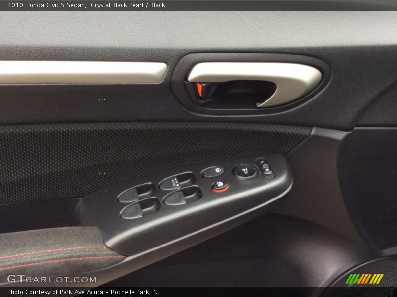 Crystal Black Pearl / Black 2010 Honda Civic Si Sedan