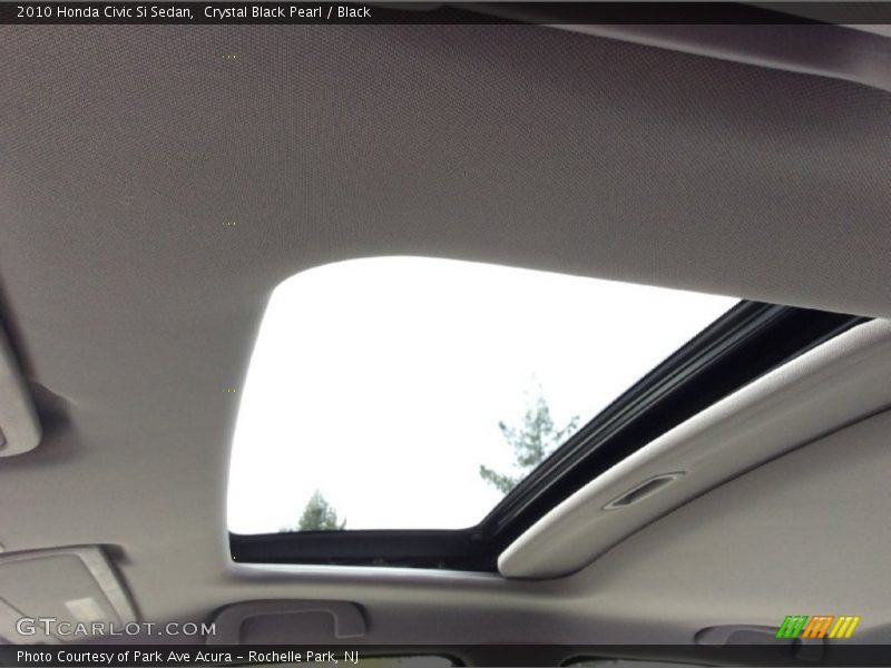 Crystal Black Pearl / Black 2010 Honda Civic Si Sedan