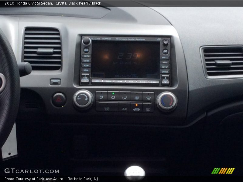 Crystal Black Pearl / Black 2010 Honda Civic Si Sedan