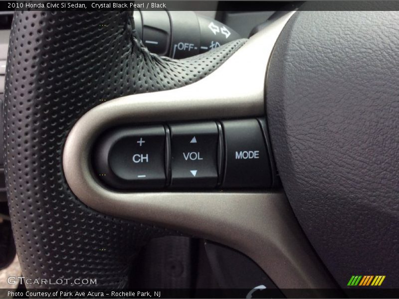 Crystal Black Pearl / Black 2010 Honda Civic Si Sedan
