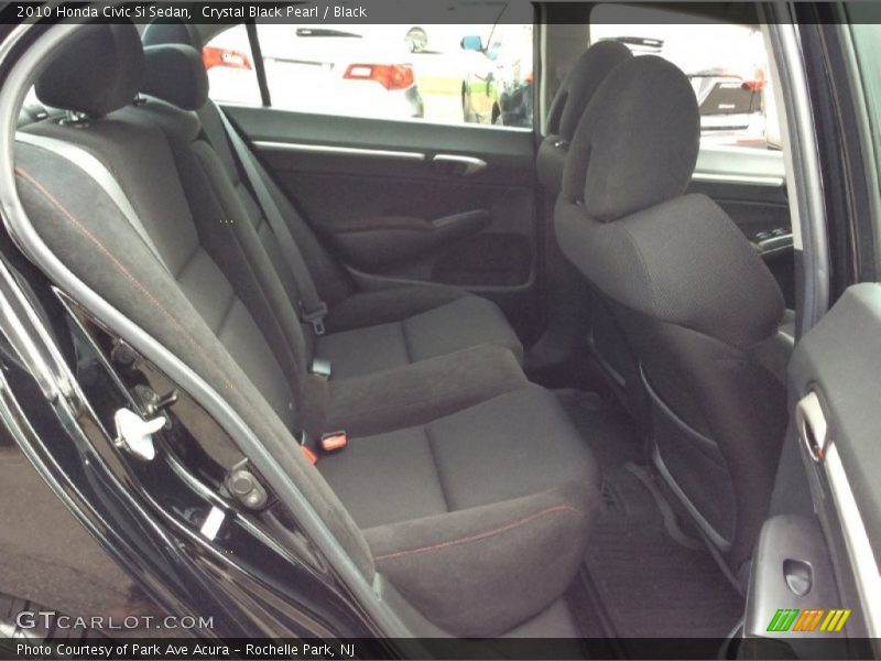 Crystal Black Pearl / Black 2010 Honda Civic Si Sedan