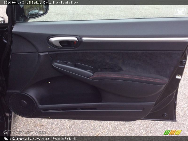 Crystal Black Pearl / Black 2010 Honda Civic Si Sedan
