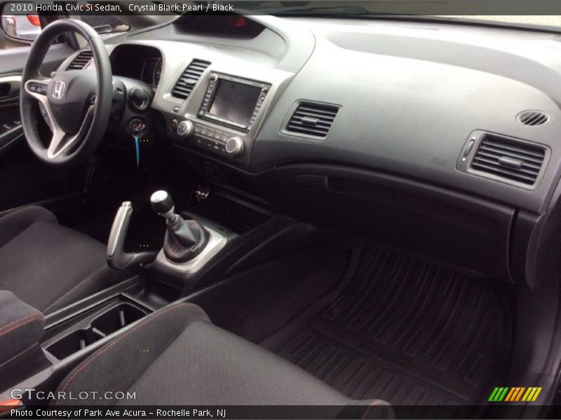 Crystal Black Pearl / Black 2010 Honda Civic Si Sedan