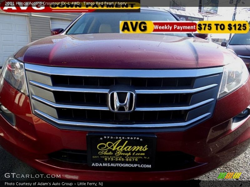 Tango Red Pearl / Ivory 2011 Honda Accord Crosstour EX-L 4WD