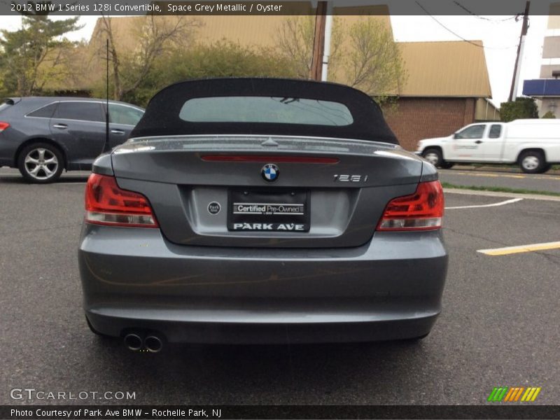 Space Grey Metallic / Oyster 2012 BMW 1 Series 128i Convertible