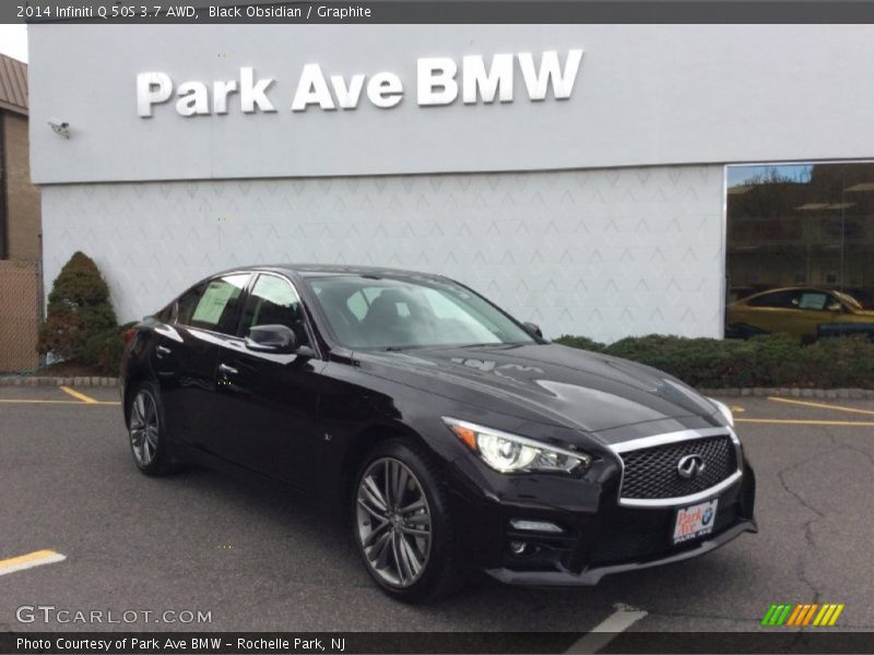 Black Obsidian / Graphite 2014 Infiniti Q 50S 3.7 AWD