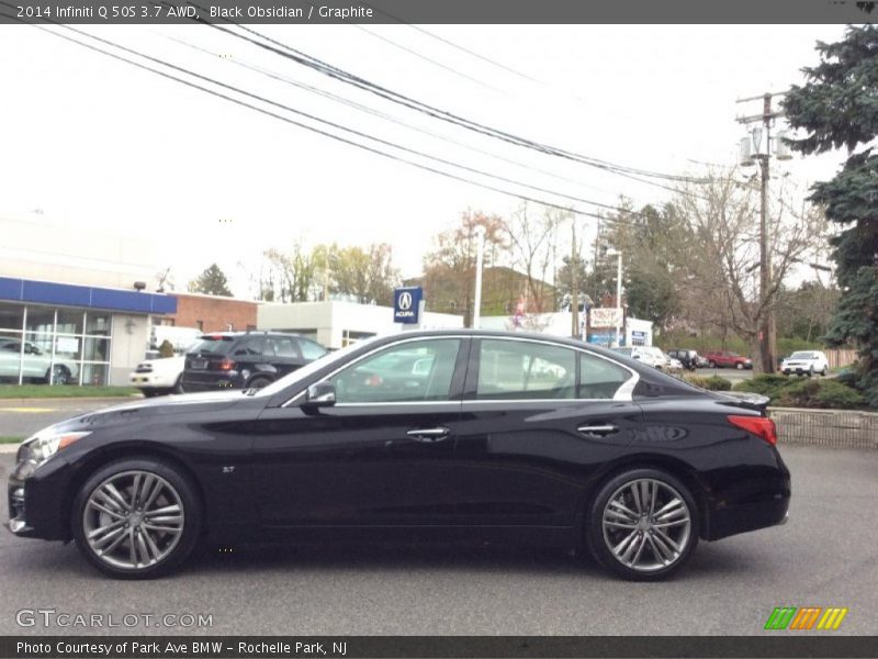 Black Obsidian / Graphite 2014 Infiniti Q 50S 3.7 AWD